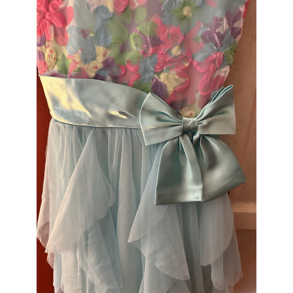 Bonnie Jean Girls Formal Holiday Tulle Embroidered Dress - Picture 5 of 5